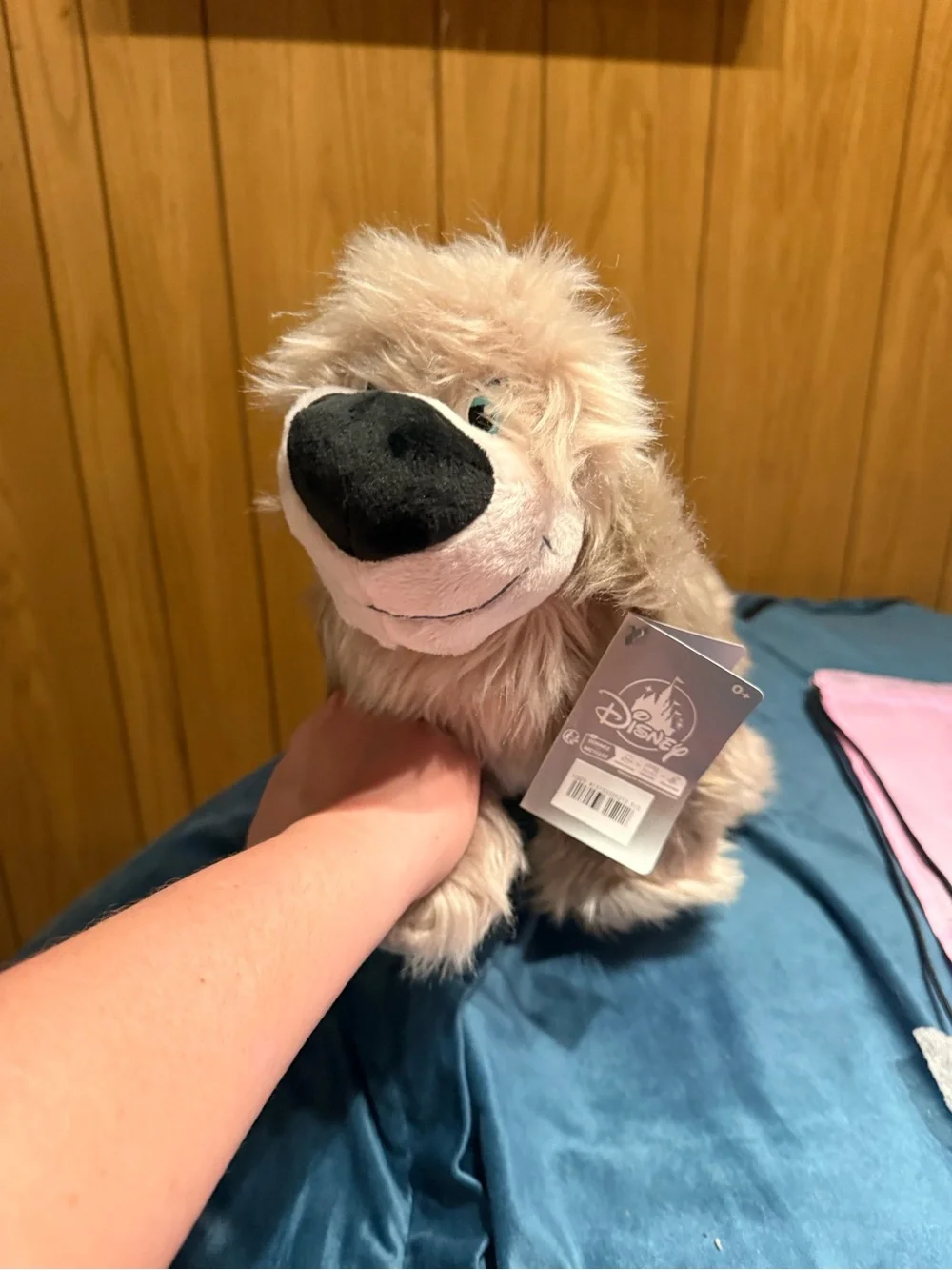 Disney Beige and Black Plush Dog Toy with Tag